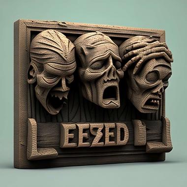 3D model Three Dead Zed game (STL)